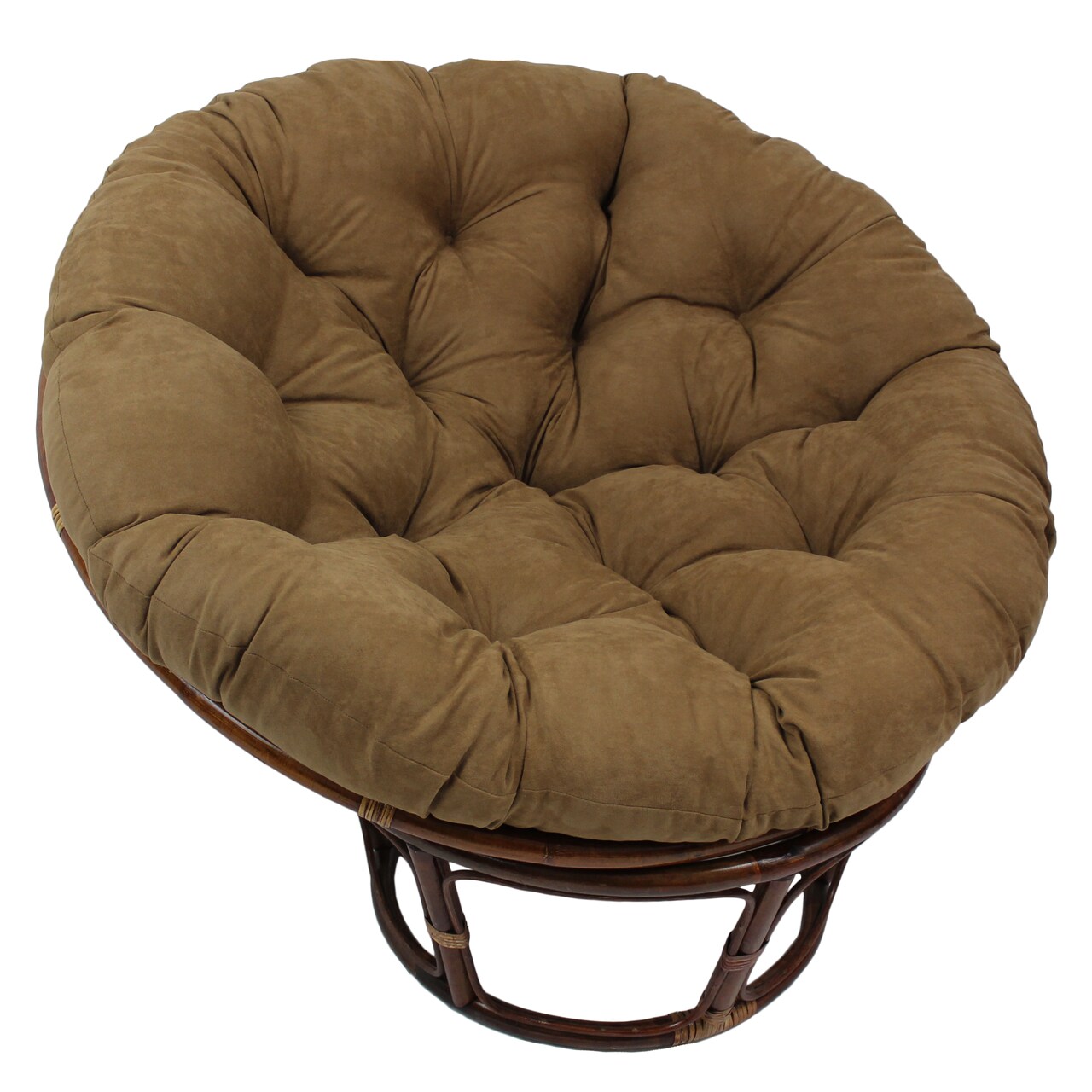 44-inch Solid Micro Suede Papasan Cushion (Fits 42-inch Papasan Frame) - Camel